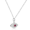 thumbnail image 6 of Ruby Evil Eye Necklace, 6 of 10