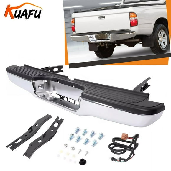 Chrome Complete Rear Step Bumper Assembly Fit for Toyota Tacoma Truck 1995-2004