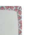 thumbnail image 3 of Ambesonne Bohemian Fitted Sheet, Bow Like Lines Abstract, Queen Size, Coral and Sky Blue, 3 of 5