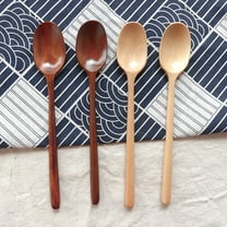 HAKIDZEL Wooden Spoons 2Pcs 9.3in Serving Spoons for Cooking