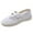 White, variant on Fesfesfes Ladies Shoes Round Toe Casual Flat Shoes With Cloth Lace Belt Buckle And Slip-on Fisherman Shoes 38(6.5)