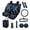 Black and Blue - Lightning Dragon, variant on LedBack Deer Skull Print Car Seat Covers Full Set Camo Hunting Print Front and Rear Split Bench Seat Covers with Steering Wheel Cover Safety Belt Pads Inside Rearview Mirror Cover, Blue