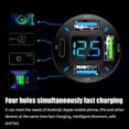 thumbnail image 4 of CoolStuff 4 Ports USB Car Charger,66W Super Fast Charging with QC 3.0,PD 20W and USB 2.4A Charger Adapter,Quick Charge with LED Voltmeter, Auto Cigarette Lighter Plug (QC3.0, 2PCS), 4 of 6