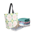 thumbnail image 2 of FORMRS Womens Canvas Tote Bag with Zipper Inner Pocket Shoulder Handbag, Retro Yellow Stars, 2 of 7