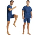 thumbnail image 4 of YUSHOW 3 Pack Mens Athletic Shirts Moisture Wicking Quick Dry Men's Gym Performance T Shirts, L, 4 of 7