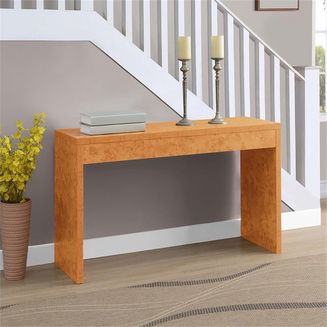 Northfield Table Console/bureau de Hall, Fini Bois Burl Brun