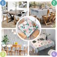 thumbnail image 2 of 60x60in(152x152cm) Square Tablecloth, Waterproof Polyester Table Cover, Wrinkle Resistant & Washable Fabric for Dining, Kitchen, Picnic, Daisy Flowers Print, 2 of 6