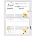 thumbnail image 3 of Inkdotpot 4x6 Inch Recipe Cards (Set of 50) , Thick Double Sided Premium Card Stock- Modern Style White Recipe Notecards for Weddings- Bridal- Baby Shower - flower Theme, 3 of 6