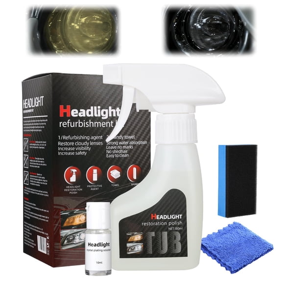Kit de líquido de restauración de faros XiuFa Car, 180 ml, para todos los vehículos