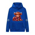 thumbnail image 3 of MHFRRA Sudadera con Capucha Informal de Manga Larga, Suave y Cómoda, Ideal para Uso Diario y Actividades Al Aire Libre, con Cordón Ajustable y Un Espacioso Bolsillo Frontal Azul, 3 of 3