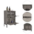 thumbnail image 5 of Lyrata Bar Cabinet, Six Built-in Wine Rack, Double Door Light Gray, 5 of 7