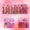 thumbnail image 3 of Valentine’s Day Heart Rain-Foil Curtain - Sparkling Red Heart Backdrop, Easy-to-Install Romantic Decor for Weddings, Proposals, Anniversary Parties & Celebrations, 1pc, 3 of 5