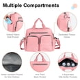 thumbnail image 2 of Diaper Bag Tote,AILKIN Baby Diaper Bag with 3 Insulated Pockets Adjustable Shoulder Strap Dry & Wet Compartment Large Capacity Bag Maternity Mommy Travel Diaper Bag for Boys Girls,Women(Pink), 2 of 8