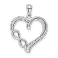 thumbnail image 3 of Primal Gold 14 Karat White Gold Small Infinity Heart Pendant, 3 of 6