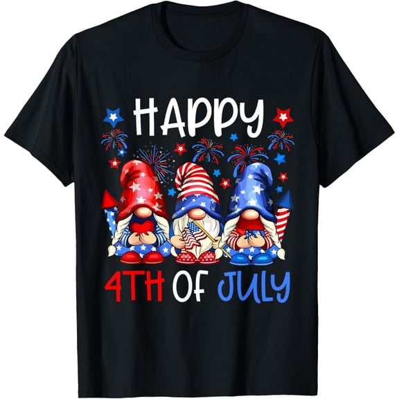 Gnomes Happy 4Th Of July Usa Men Women T Shirt