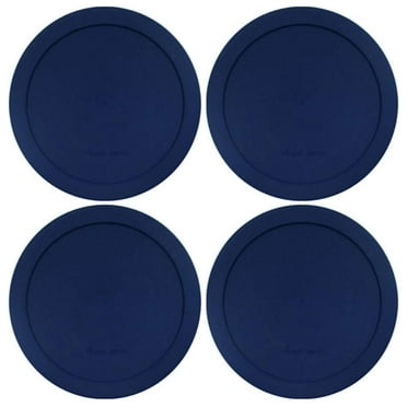 Idb | Lids For Pyrex And Anchor Round Glass Containers 2-Cups Blue-6 Pack