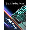 thumbnail image 4 of Cable Thunderbolt 4 XAOSUN 240 W USB4 1,8 m 90° en ángulo recto, 4 of 7
