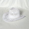 thumbnail image 2 of Toudaret  Straw Beach Cowboy Hat for Women Shapeable Brim Western Cowgirl Hat, 2 of 8