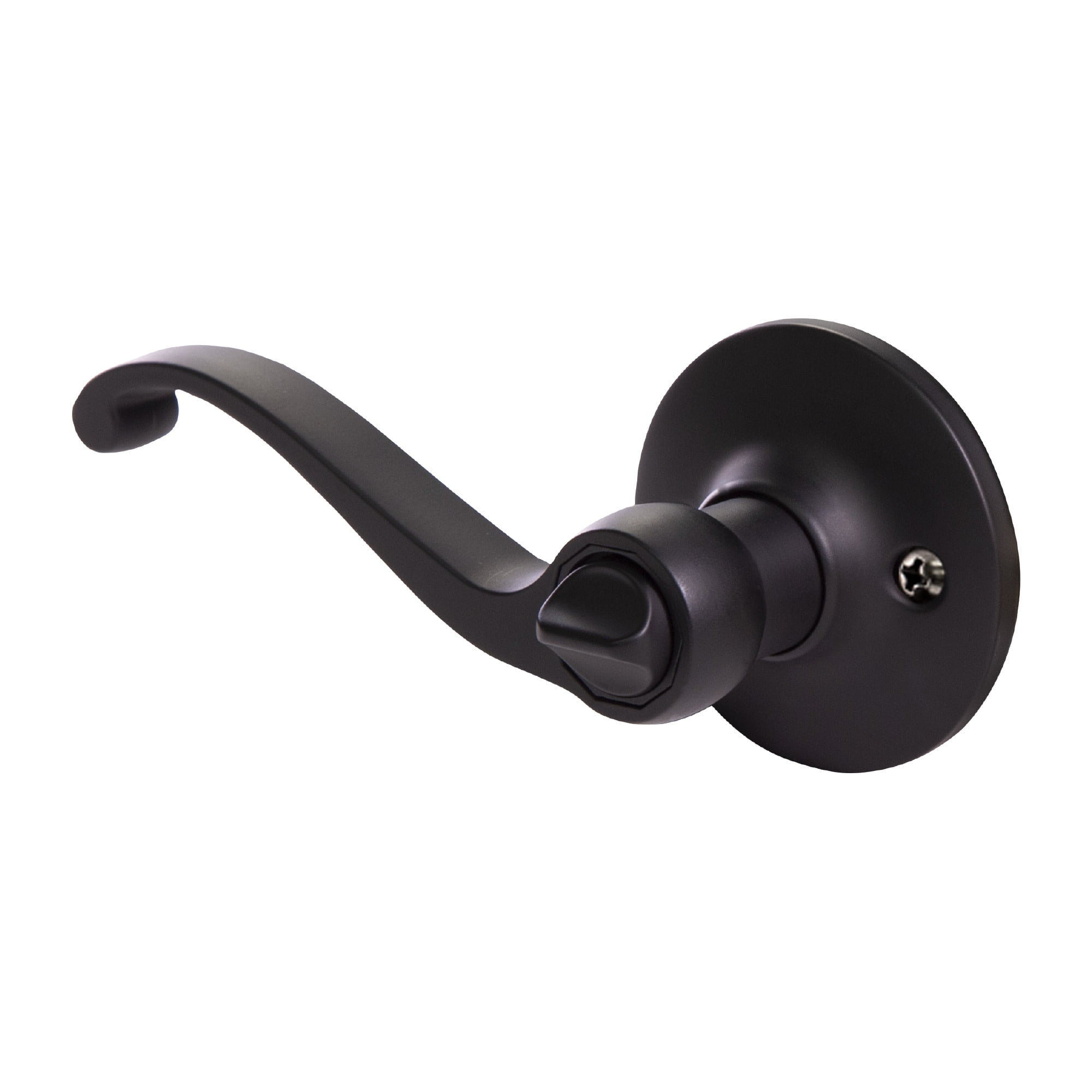 Design House Scroll Keyed Entry Door Lever, Matte Black