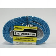 PROGRIP 512038 3 FT Lashing Strap (Aero Cam Buckle Blue Webbing) - 6 Pcs