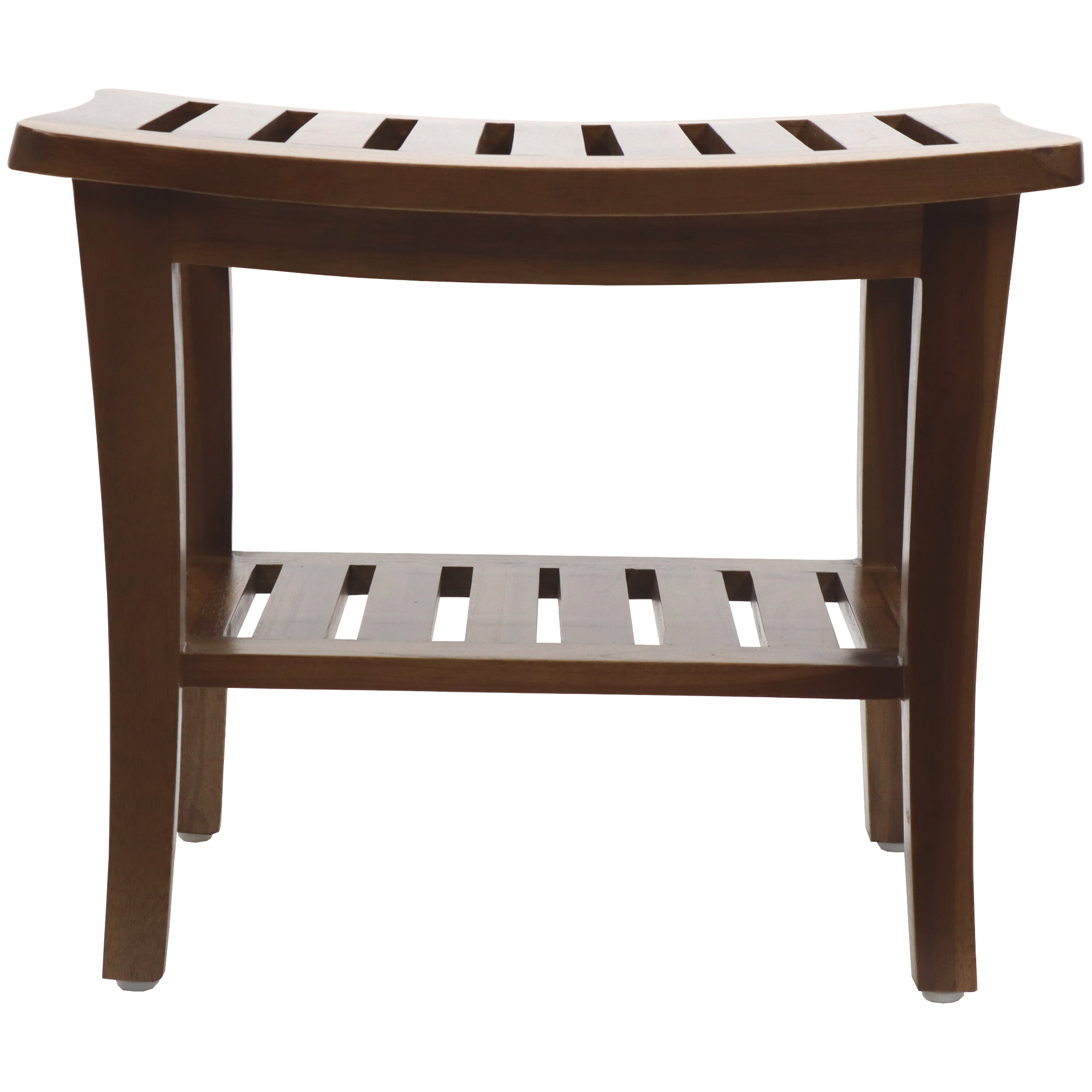 Durable Heavy Duty Transitional Indoor Wood Space Saver Table with 2 Teak Stools