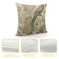 thumbnail image 4 of COMIO  Chinoiserie Flowers Birds Light Green Throw Pillow Cover, Cushion Case Outdoor Decoration for Sofa Couch Farmhouse, 4 of 5