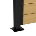 thumbnail image 4 of VEIKOUS Outdoor Privacy Screen, 61" H x 44" W Freestanding Louvered Fence Panel with Aluminum Frame, Wood Grain, for Patio, Backyard, Pool, Deck, Balcony, 4 of 11