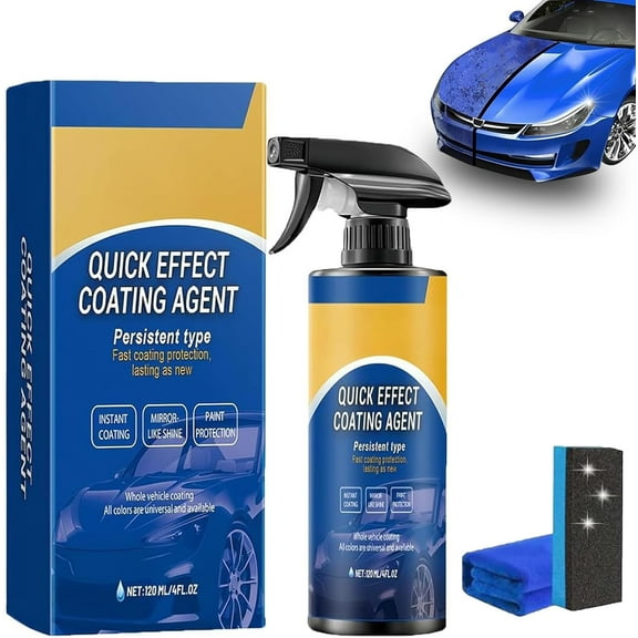 Undersunny Car Shine, Quick Effect Coating Agent for Car, 2025 New Advanced Cars Quick-Acting Coating Agent Spray 4 FT.OZ, Waterless Wash, for All Cars