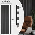 thumbnail image 4 of Concord Panels | Acoustic Slat Wall Paneling - Charcoal | 94.5” x 5” Each | Wall Soundproofing Panels on Felt Back Board | Interior Sound Absorption - COA1520 (Pack of 6 - 19.7) sqft., 4 of 9