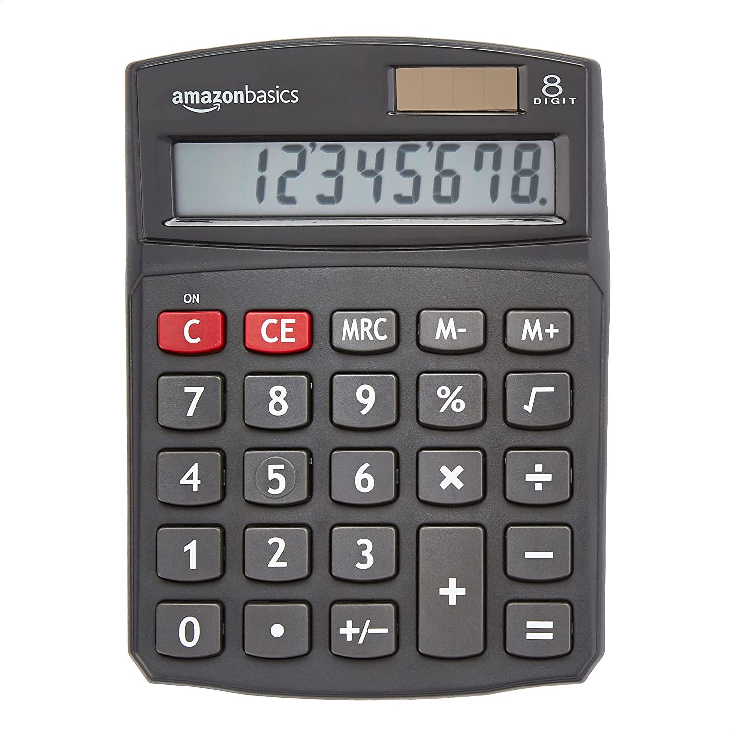 LCD 8-Digit Desktop Calculator, Portable and Easy to Use, Black, 5-Pack