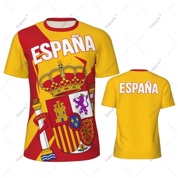 ESPANA Spain Flag Men Sports T-shirt Women Tees jersey for Soccer Football Running Bike Tennis Fitness Fans