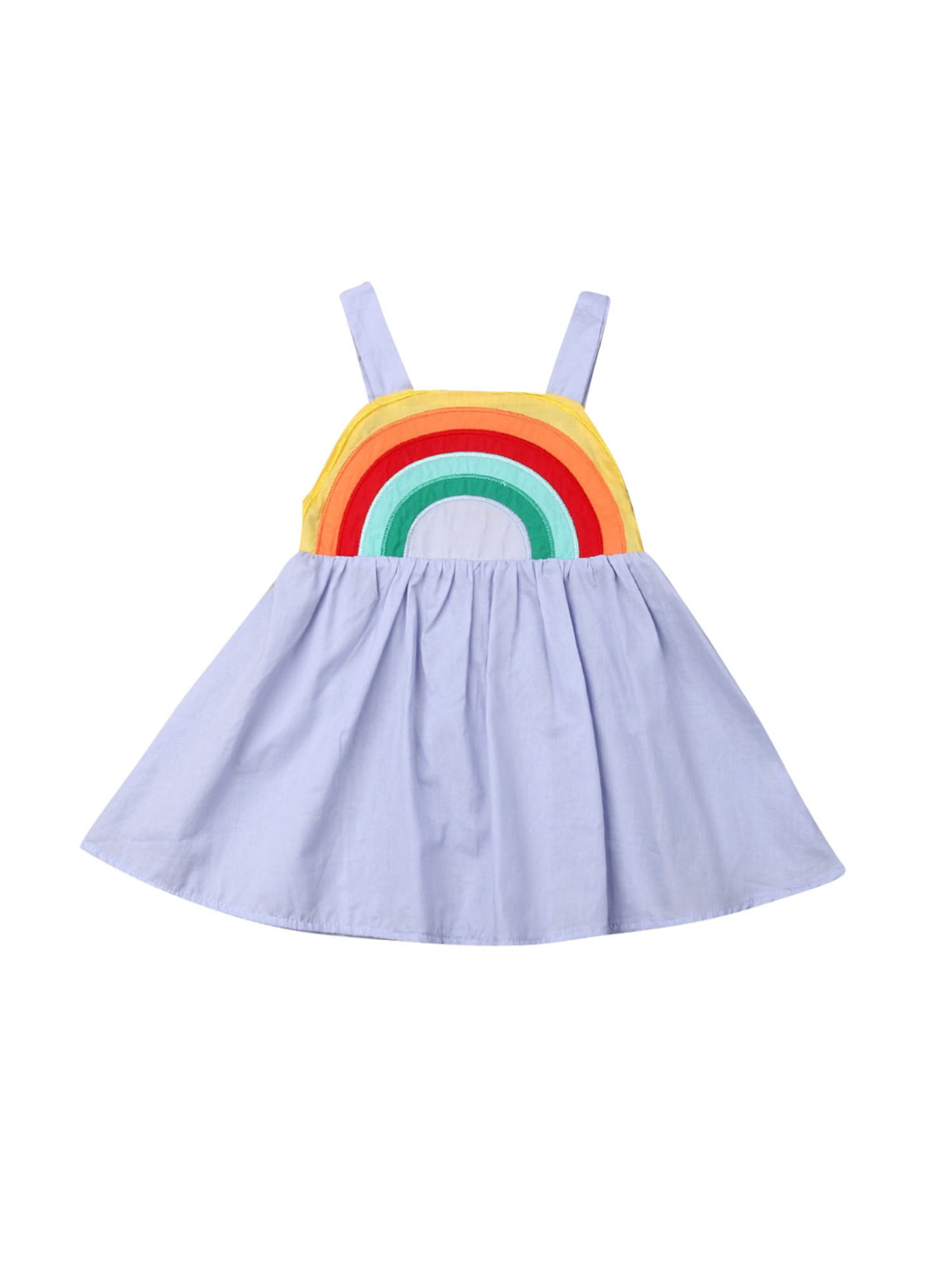 Toddler Baby Girl Dress Summer Cotton Linen Ruffle Halter Sleeveless Kids Casual Beach Party Dresses 1-6 Years