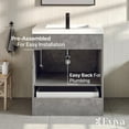 thumbnail image 5 of Eviva Lugano 30" Cement Gray Modern Bathroom Vanity with White Integrated Acrylic Sink, 5 of 7