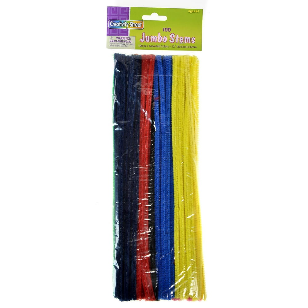 Chenille Stems 6 mm x 12 in., 100 pieces, assorted (pack of 6