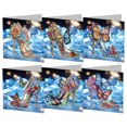 thumbnail image 1 of Tarjeta Agradecimiento Con Pintura Diamantes Tarjetas Navidad Arte Hechas A Mano, 1 of 9