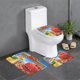 thumbnail image 1 of Pequeña Escuela de Dinosaurios Juego de 3 alfombras de baño de coral fleece: tapete de baño + alfombra de inodoro en forma de U + funda de tapa de inodoro en forma de O, 1 of 6