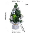 thumbnail image 3 of Fnochy Tabletop Mini Christmas Tree, Artificial Small Xmas Tree Decor with Ornaments Miniature Tree with Ball, Snow and Baubles for Crafts Home Desktop Desk Festive Holiday Decoration, 7.87" Tall, 3 of 5