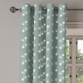 thumbnail image 2 of Ambesonne Vintage Floral Grommet Curtain, Tulips Feminine, 50" x 84", Pale Sage Green White, 2 of 6