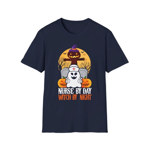 Nurse by Day Witch by Night Halloween T-Shirt