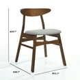 thumbnail image 5 of SEVILLE 7PC Mid Century Modern Wood Dining Room Set, Walnut/Gray, 5 of 5