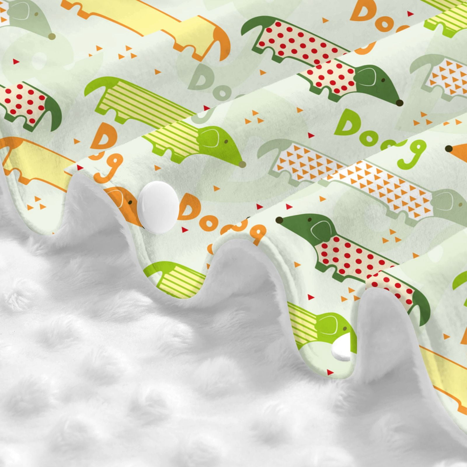 Car Seat Cover Baby - Dachshund Dog Puppy Green Orange Breathable Infant Car Seat Cover for Baby Carseat, Lightweight Comfort Baby Essentials Must Haves Newborn Stuff for Girl Boy