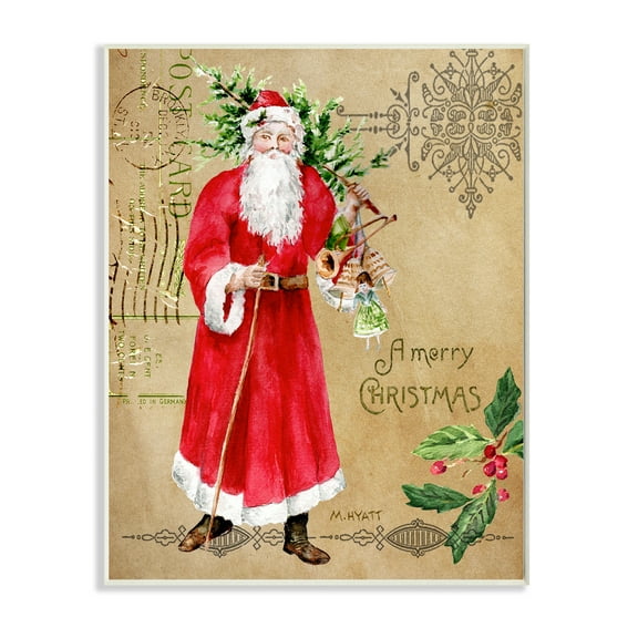 Stupell Home Décor Santa Claus Printed Holiday Canvas Art Print by Melissa Hyatt LLC