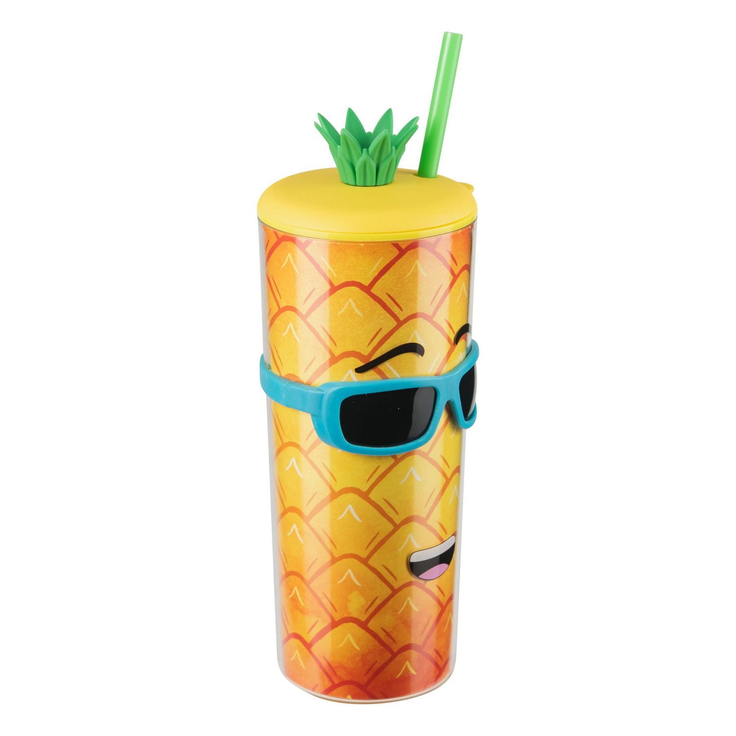 20oz Shady Fruit Pineapple, Sipper<br>Novelty<br>20 Fluid Ounce