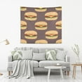 thumbnail image 6 of Fast Food Hamburger Tapestry Wall Hanging Tapestries Happy Colorful Hippie Psychedelic Art Polyester Carpet Wall Decorative for Living Room Bedroom 90x60inch Gift Decor, 6 of 7