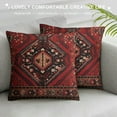 thumbnail image 3 of PIKWEEK Throw Pillow Covers Tribal Abstract Red and Black Vintage Carpet Pattern Decorative Pillow Cases Home Decor Standard Square Floral Pillowcases, 3 of 5