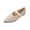 Beige, variant on Womens Beige Pointed Toe Flats Suede Rhinestone Elastic Strap Bridesmaid Wedding Dress Shoes,Size 7.5