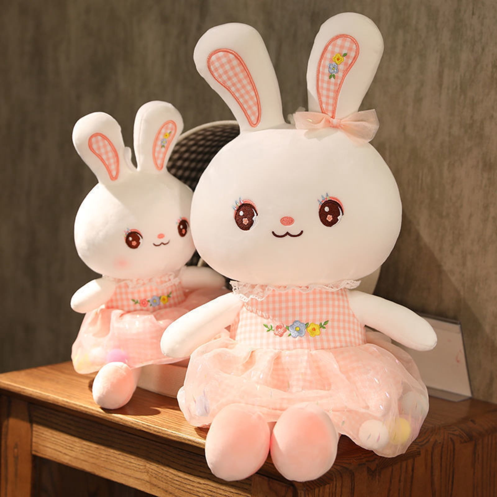 Cute Dress Bunny Plush Toy Soft Stuffed Rabbit Doll Gift Plush Animal Toy Decoration