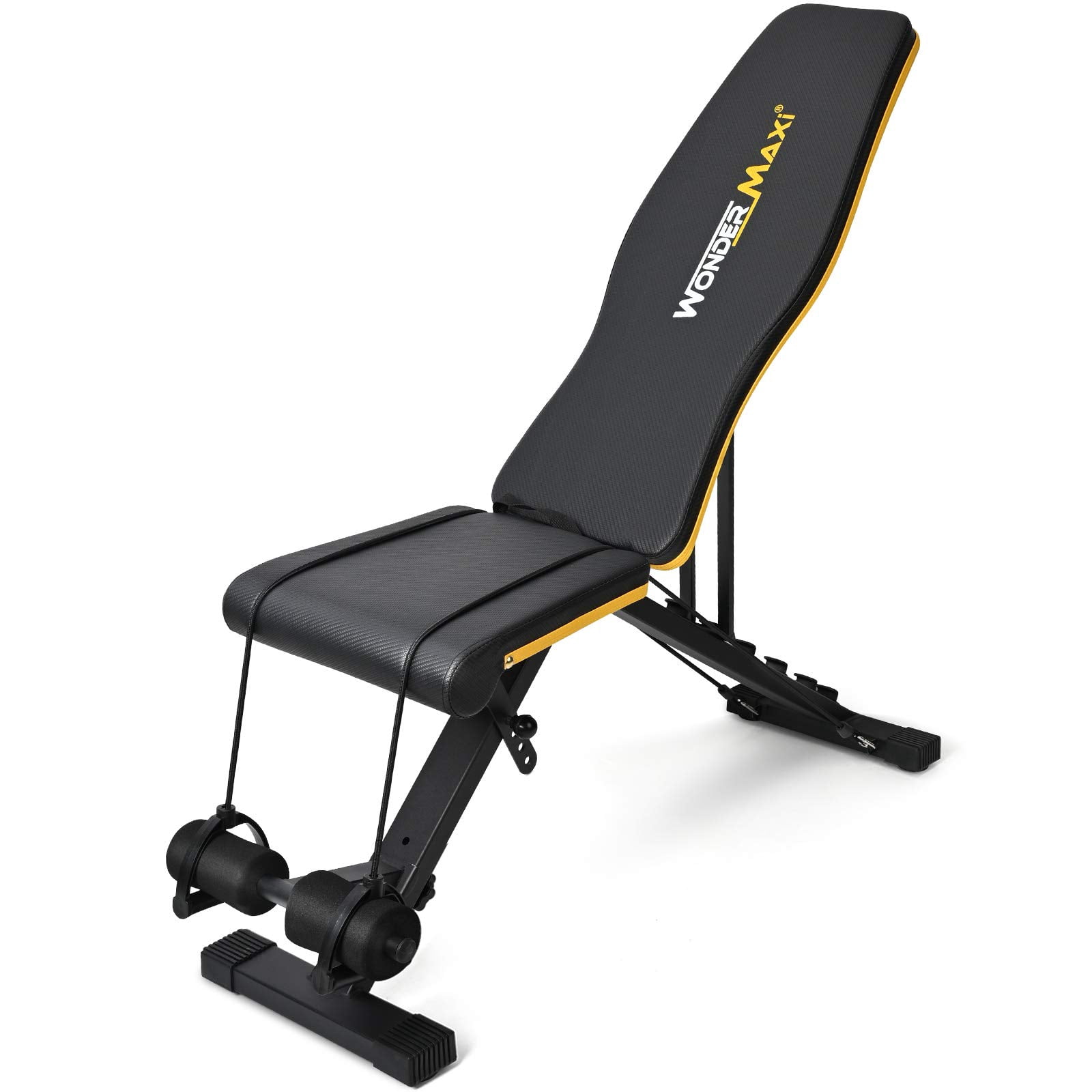 Wonder Maxi Adjustable Weight Bench, Strength Training Bench for Full Body Exercise, Work Out Bench Equipment with Arm Resistance Bands