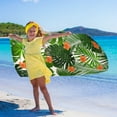 thumbnail image 4 of dinapents Summer Leaves Beach Towel 75x150cm Microfiber - Oversized Sand-Resistant Multipurpose Towel for Yoga, Travel & Outdoor Activities, 4 of 6
