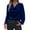 Blue, variant on Women's Velvet Blouse Dressy Long Sleeve Holiday Party Top Elegant Cowl Neck Pullover in Rich Tones​ Blue